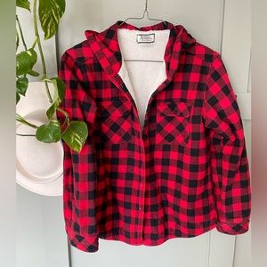 Flannel Fleece-lined Shacket
